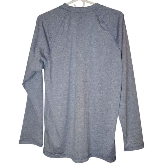 NWT Men's Nike Dri-Fit 'Dry' Long Sleeve T-Shirt Heather Lt Blue Medium - Picture 2 of 8